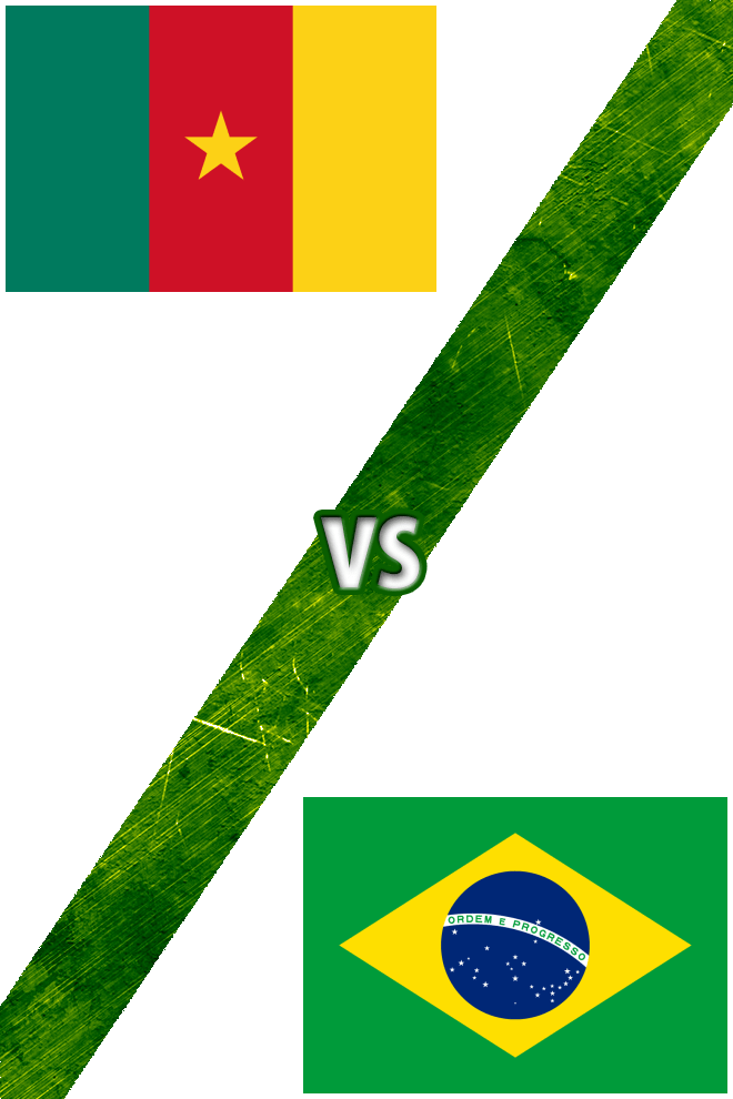 Poster del Deporte: Camerún Vs. Brasil