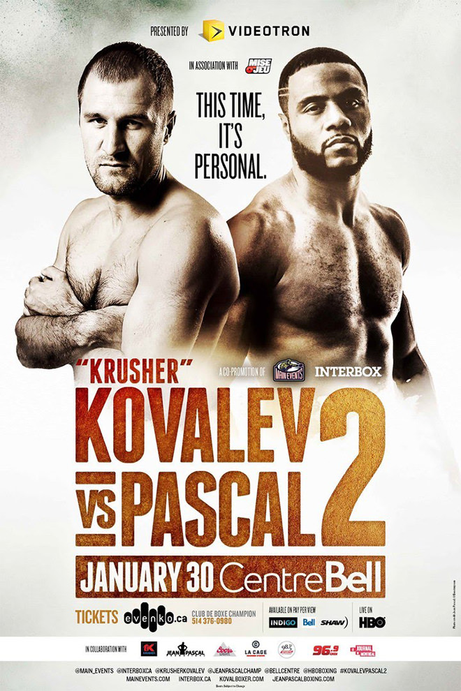 Poster del Deporte: Sergey Kovalev vs. Jean Pascal