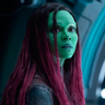Zoe Saldaña en el papel de Gamora