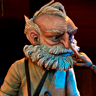 David Bradley en el papel de Geppetto