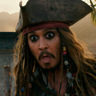 Johnny Depp en el papel de Capitán Jack Sparrow