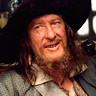 Geoffrey Rush en el papel de Capitán Hector Barbossa