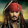 Johnny Depp en el papel de Capitán Jack Sparrow