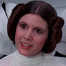 Carrie Fisher en el papel de Princesa Leia Organa