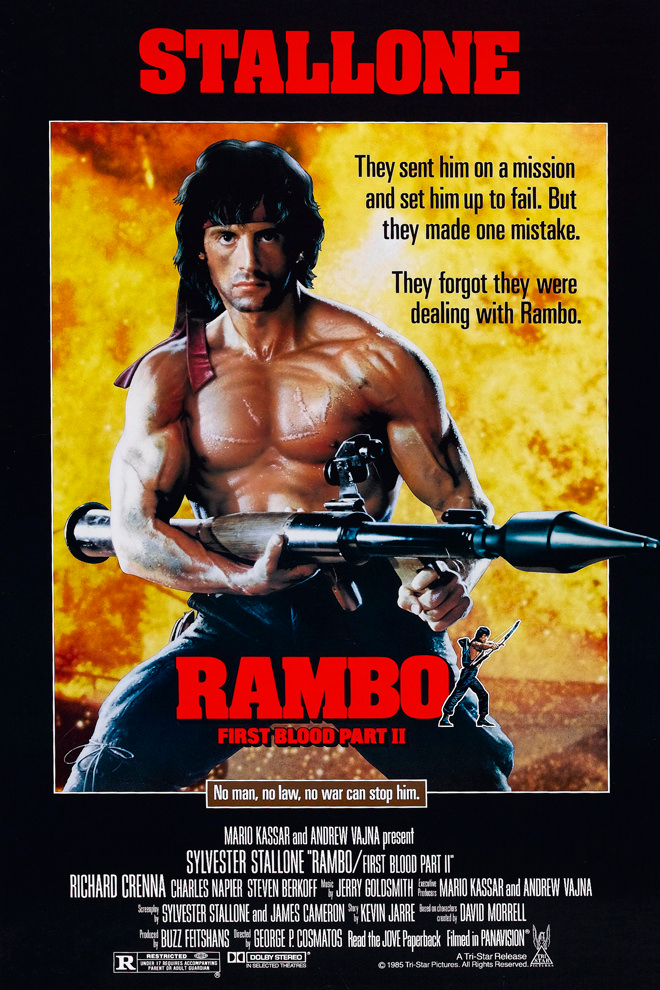 Poster de la Película: Rambo: Primera Sangre Parte II