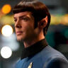 Ethan Peck en el papel de Spock